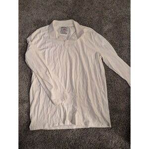 Thread & Cloth Mens XX Large White Long Sleeve Polo Shirt